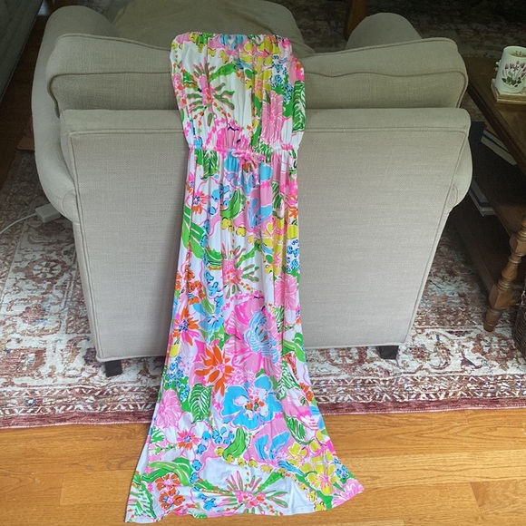 Lilly Pulitzer for Target Strapless Nosey Posey Maxi Dress - Picture 4 of 12